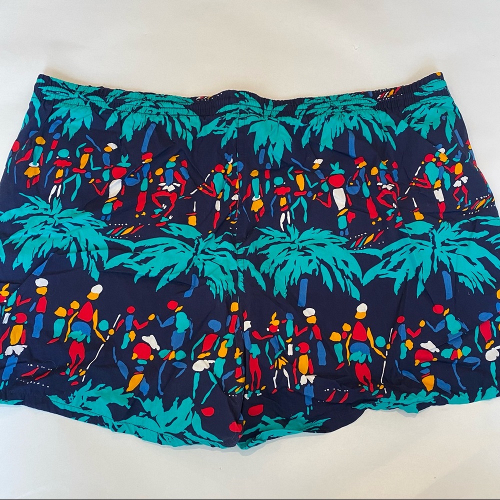 Mens Vintage‎ Izod Lacoste tropical print swimming trunks shorts size xl xlarge